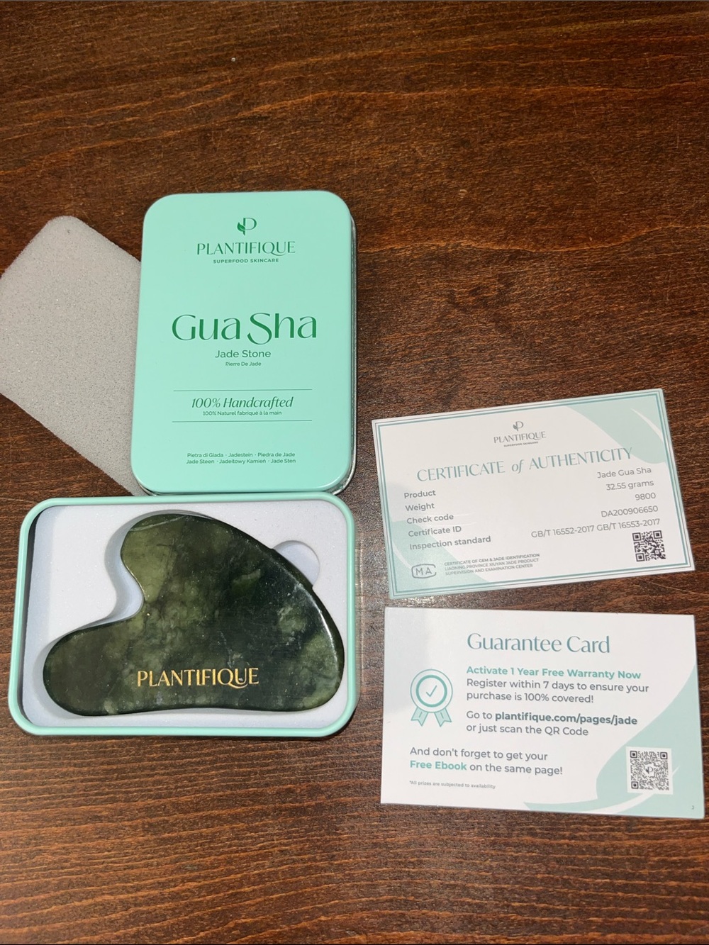 Green Jade Gua Sha Facial Massage Tool